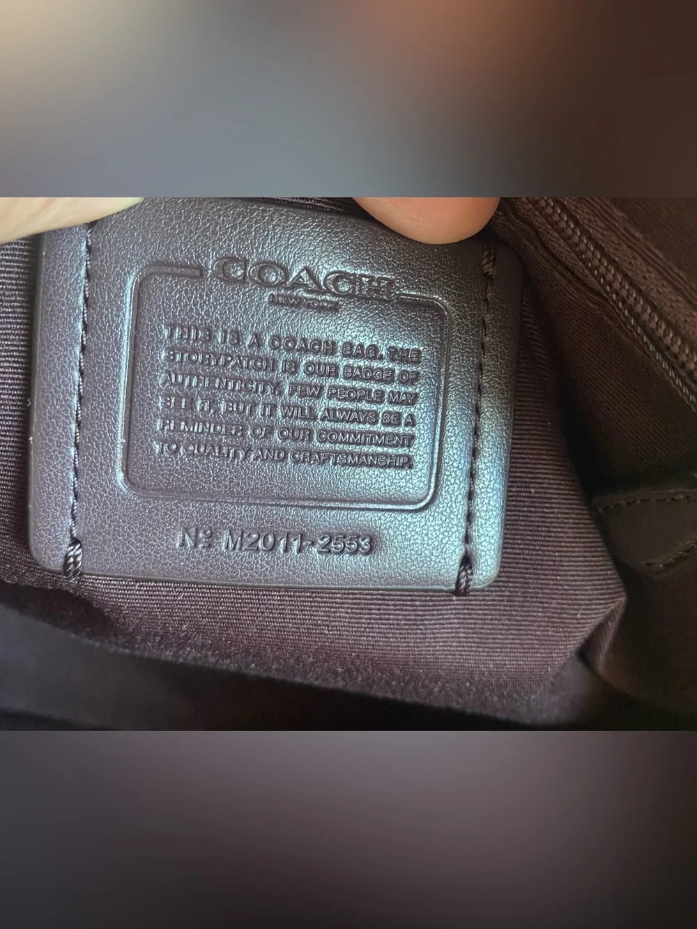 Purple coach bag